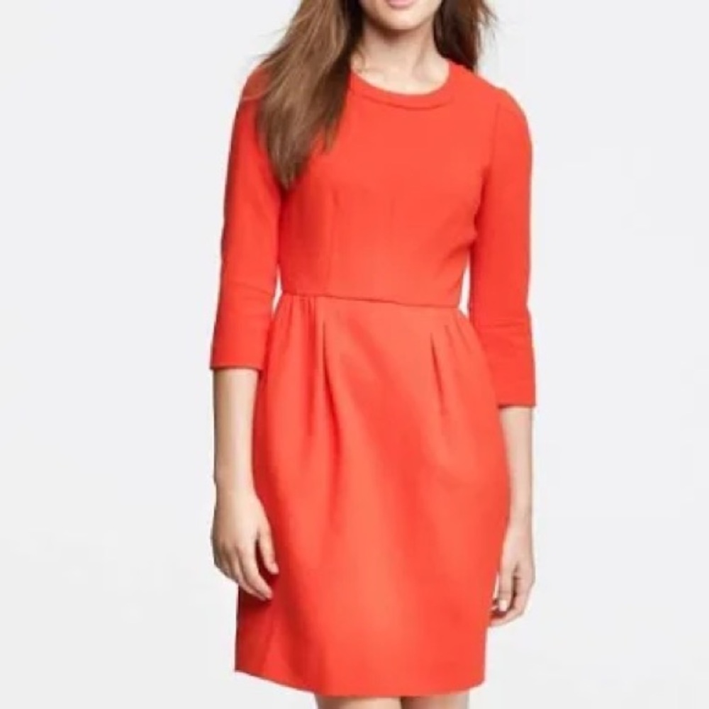 J. Crew Red Wool Teddy Dress